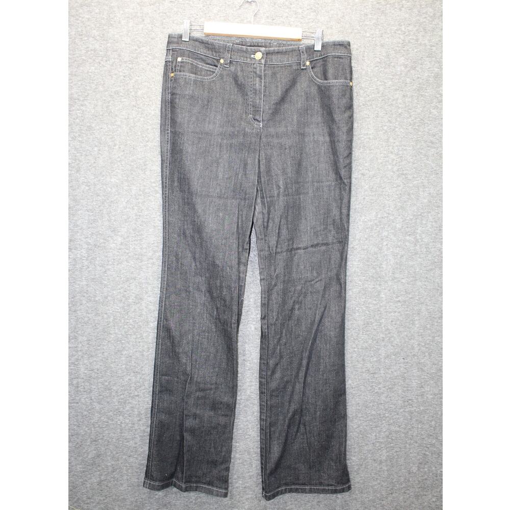 Women Escada Jeans Vintage Size 42 Mid Rise Black Boot Cut